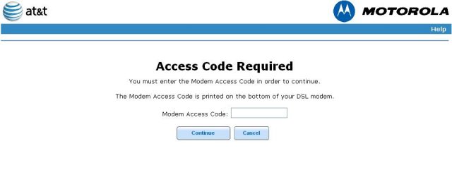 motorola access code